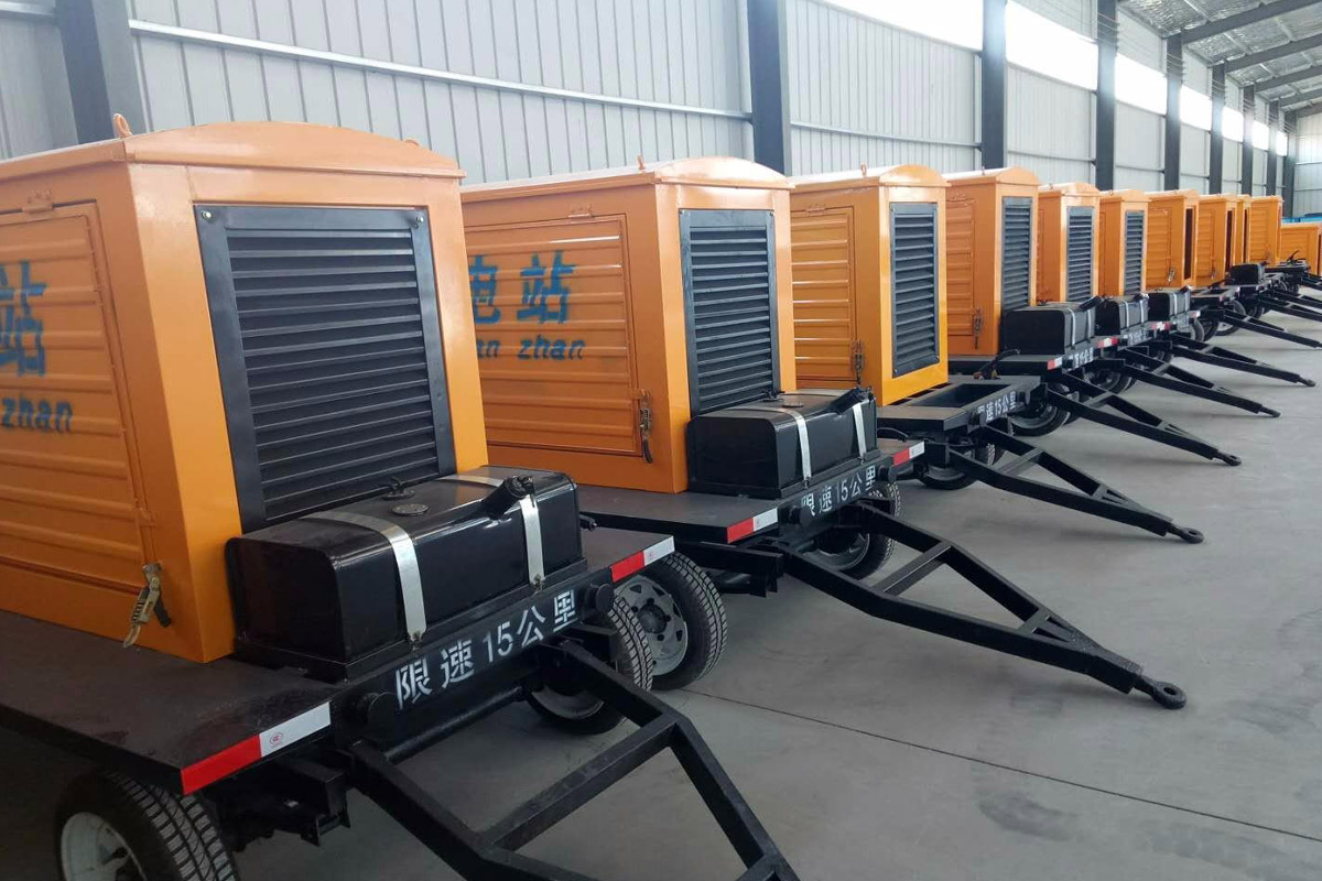特克斯发电机租赁施工现场